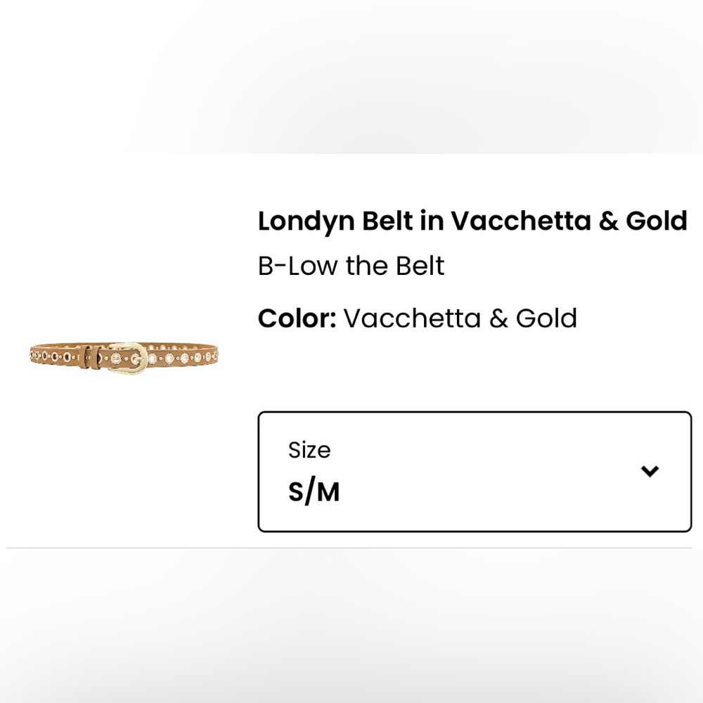 B-low the Belt Londyn Belt in Vacchetta & Gold